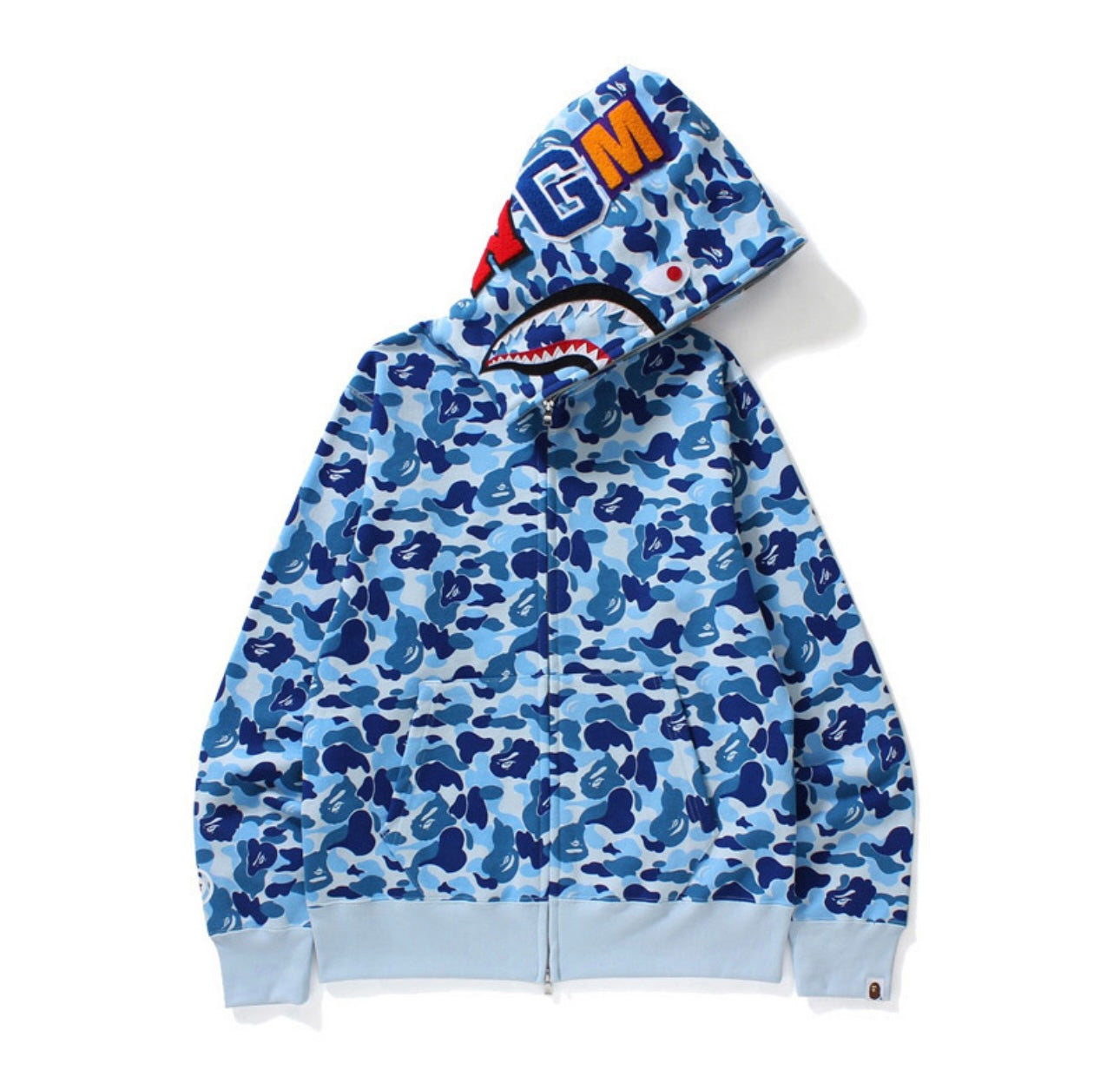 Bape Blue Camo Full Zip Hoodie