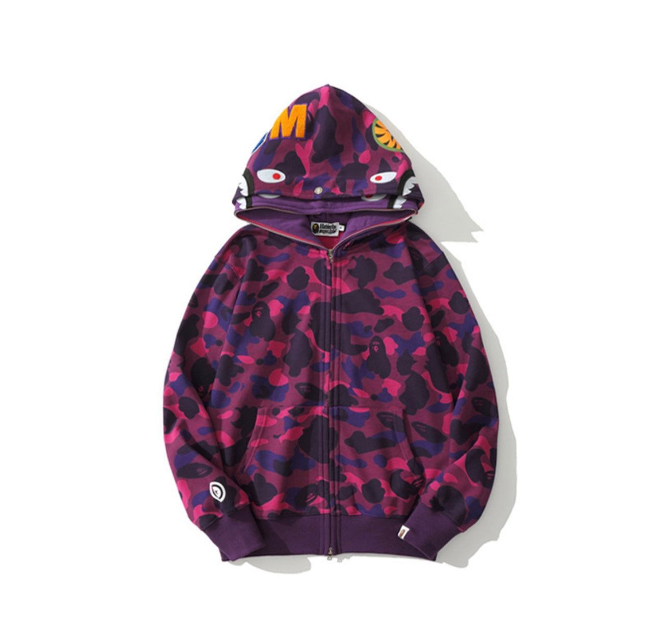 Bape Purple Camo Full Zip Hoodie
